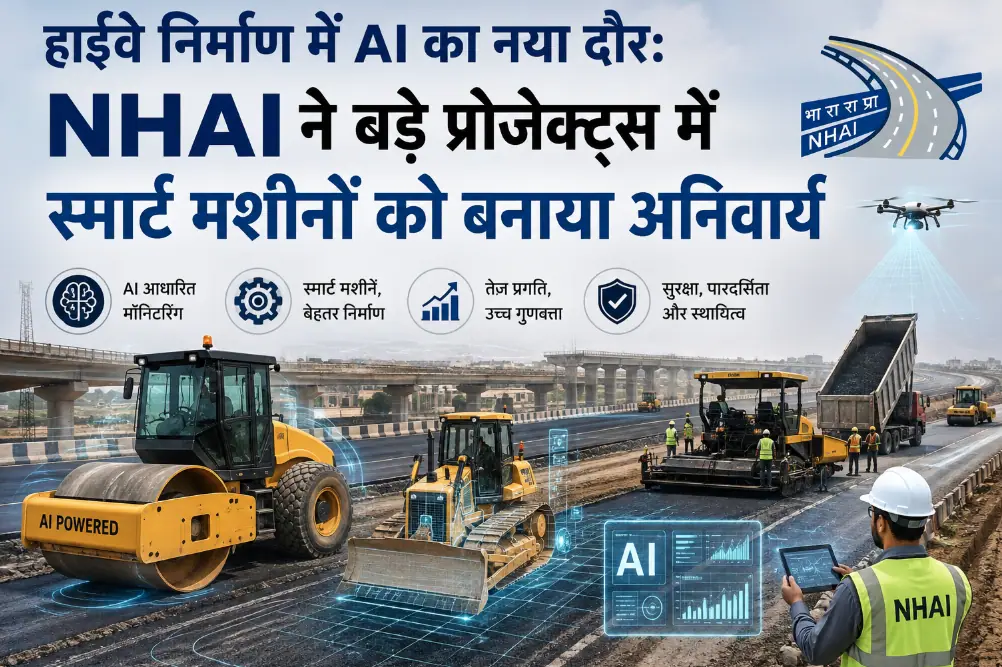 हाईवे निर्माण में AI का नया दौर: NHAI ने बड़े प्रोजेक्ट्स में स्मार्ट मशीनों को बनाया अनिवार्य